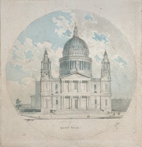 セント・ポール大聖堂、1790年頃 作： Thomas Girtin