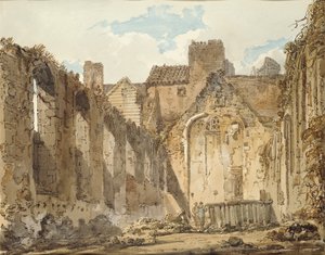 サヴォイ宮殿の礼拝堂跡、ロンドン、c1795-1796 作： Thomas Girtin