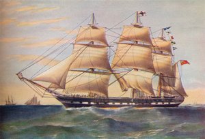 クリッパー船、サセックス、c1853 作： Thomas Goldsworth Dutton