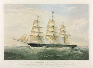 クリッパー船「ランカシャー・ウィッチ」1575トン 作： Thomas Goldsworth Dutton