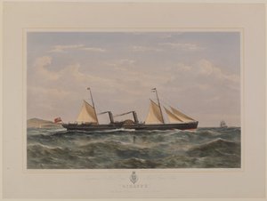 グラスゴーとベルファストのロイヤルメール蒸気船「ジラフ 作： Thomas Goldsworth Dutton