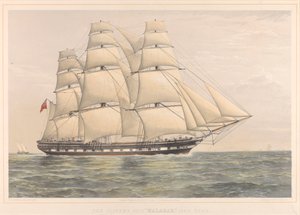 クリッパー船マラバール号 1350トン 作： Thomas Goldsworth Dutton