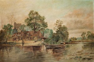 川の情景 作： Thomas Grimshaw