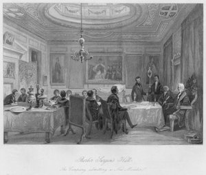 理容外科医ホール。新しいメンバーを認める会社、c1841 作： Thomas H. Ellis