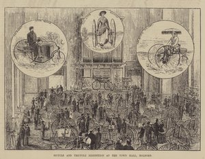 ホルボーン市庁舎での自転車と三輪車の展示 作： Thomas Harrington Wilson