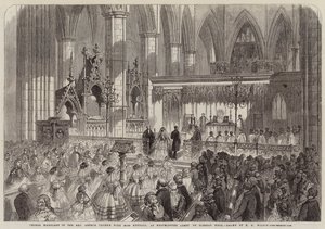 火曜日の週にウェストミンスター寺院でのアーサー・シン王女とケンドール嬢の合唱 作： Thomas Harrington Wilson