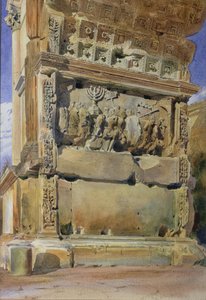 タイタスのアーチ、ローマ、1842 作： Thomas Hartley Cromek