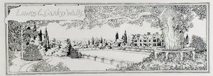 トーマス・モーソン著「The Art and Craft of Garden Making」（1900年刊）より「芝生と庭園の散歩道」（彫刻）（モノクロ写真