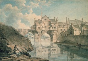 ダーラムのエルベット・ブリッジ、1781年 作： Thomas Hearne