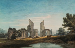 グラストンベリー修道院、1795 作： Thomas Hearne