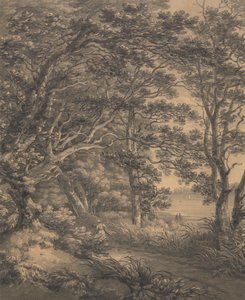 数字のある川の風景 作： Thomas Hearne