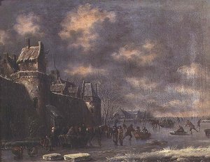 人物のいる冬景色 作： Thomas Heeremans