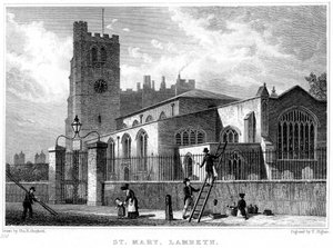 聖マリア教会、ランベス、ロンドン、1831年。 作： Thomas Higham