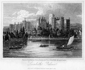 ランベス宮殿、ロンドン、1817年。 作： Thomas Higham