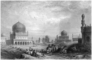 ゴルコンダの王の墓、アーンドラプラデーシュ州、インド、1844年。