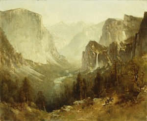 ヨセミテでの狩猟、1890 作： Thomas Hill