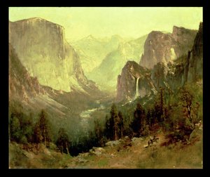 ヨセミテでの狩猟、1890 作： Thomas Hill
