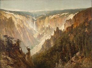 イエローストーンのグランドキャニオン、1884年 作： Thomas Hill