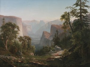 ヨセミテバレーの眺め、1865年 作： Thomas Hill