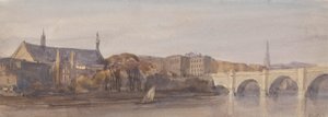 Vista do Westminster Hall e da Ponte de Lambeth 作： Thomas Hollis