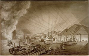 マーサーティドビルの圧延機 作： Thomas Hornor