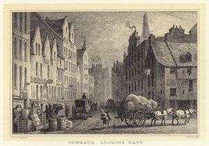 東側から見たCowgate(彫刻) 作： Thomas Hosmer (after) Shepherd