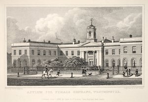 「ロンドンと19世紀の環境」パブのウェストミンスターの孤児の女性のための亡命。 Jones und Co.、1827-1829 作： Thomas Hosmer Shepherd