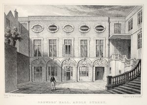 ロンドンのブリューワーズホール、アドルストリート、そして19世紀のパブの周辺。 Jones und Co.、1827-1829 作： Thomas Hosmer Shepherd