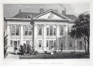 「ロンドンと19世紀の環境」パブのカーペンターズホール。 Jones und Co.、1827-1829 作： Thomas Hosmer Shepherd