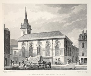 「ロンドンと19世紀の周辺地域」パブのクイーンヒザ聖マイケル教会。 Jones und Co.、1827-1829