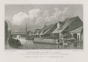 リージェンツ運河の都市流域。 作： Thomas Hosmer Shepherd