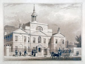 シティ オブ ロンドン横たわっている病院、シティ ロード、フィンズベリー、ロンドン、c1827。 作： Thomas Hosmer Shepherd