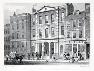 「ロンドンとその19世紀の近郊」パブの石炭取引所。 Jones und Co.、1827-1829 作： Thomas Hosmer Shepherd