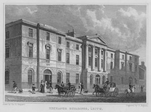 LeithのExchange Buildings（彫刻 作： Thomas Hosmer Shepherd