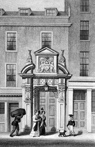 フィッシュモンガーホール、テムズ通り、J。グレイグ、1830年頃 作： Thomas Hosmer Shepherd