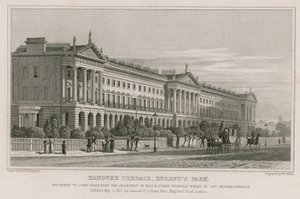 ハノーバーテラス、リージェンツパーク、ロンドン 作： Thomas Hosmer Shepherd
