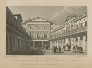 ロンドンの馬と馬車のリポジトリ 作： Thomas Hosmer Shepherd