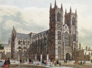 ロンドン: ウェストミンスター寺院、c. 1840年（彫刻） 作： Thomas Hosmer Shepherd