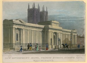 New Government Mews、Princes &39;Street、Story&39;s Gate、ウェストミンスター、ロンドン 作： Thomas Hosmer Shepherd