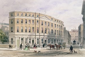 グレシャムストリートの入り口にある新しい家、1851年 作： Thomas Hosmer Shepherd