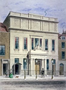 イーストキャッスル ストリート、セント メリルボーン、ロンドン、c1830 のプリンセス劇場の北正面 作： Thomas Hosmer Shepherd