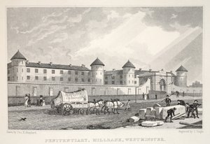 刑務所、ミルバンク、ウェストミンスター、「ロンドンと19世紀の環境」パブから。 Jones und Co.、1827-1829 作： Thomas Hosmer Shepherd