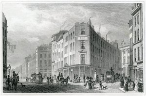 ピカデリー、1830年、コベントリーストリート出身 作： Thomas Hosmer Shepherd