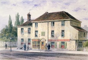 ピードブルパブリックハウス、1848年（紙にトイレ） 作： Thomas Hosmer Shepherd