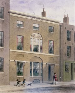 キャノンストリート、グレートブッシュレーンの配管工ホール、1851年 作： Thomas Hosmer Shepherd