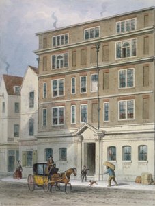 タイタス・オーツの邸宅、オートレーン、ロンドン市、1848年 作： Thomas Hosmer Shepherd