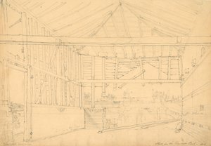 1812年のリージェンツパークの小屋 作： Thomas Hosmer Shepherd