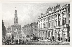「ロンドンと19世紀の環境」パブのサマセットハウス。 Jones und Co.、1827-1829 作： Thomas Hosmer Shepherd
