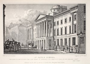 セントポールの学校、「ロンドンと19世紀の環境」パブから。 Jones und Co.、1827-1829 作： Thomas Hosmer Shepherd