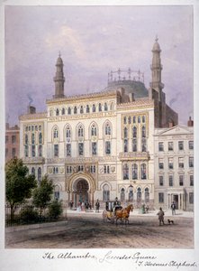 アルハンブラ宮殿、レスター スクエア、ウェストミンスター、ロンドン、c1858 作： Thomas Hosmer Shepherd